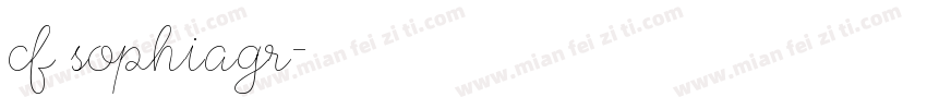 cf sophiagr字体转换